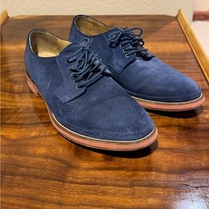 Cole Haan Navy Suede Oxfords